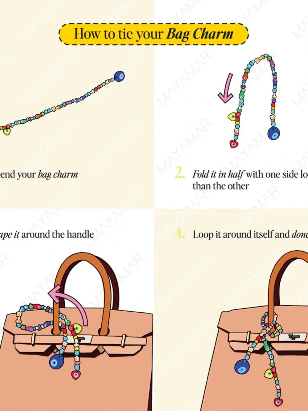 Evil Eye Love Bag Charm